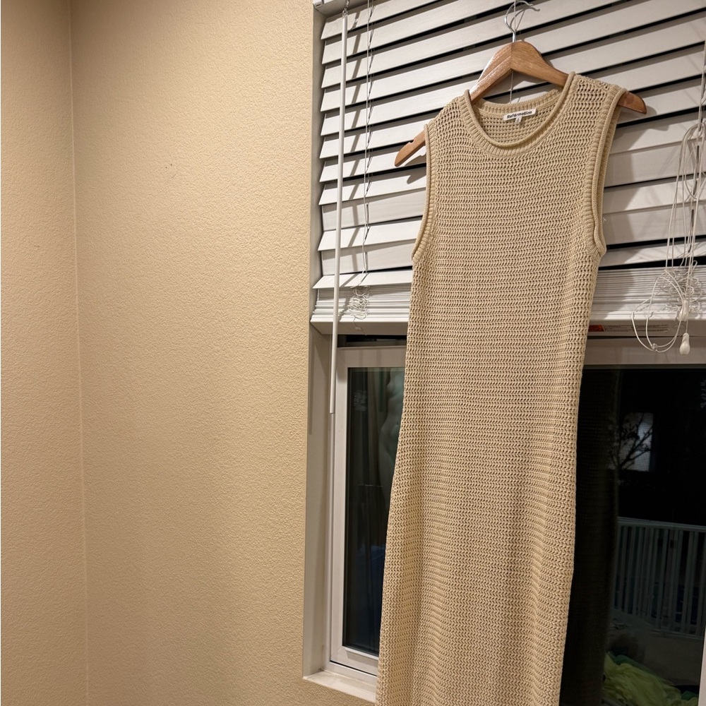 Reformation Nolan Sleeveless Crochet Organic Cotton Sweater Maxi Dress - Picture 5 of 12